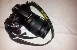 Picture of a Nikon D3200 DSLR camera